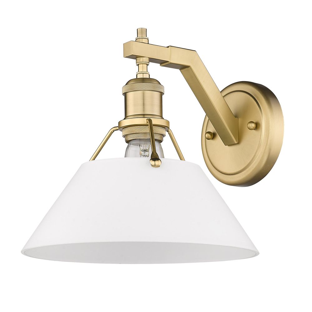 Golden Lighting 3306-1W BCB-OP Orwell 1 Light Wall Sconce in Brushed Champagne Bronze